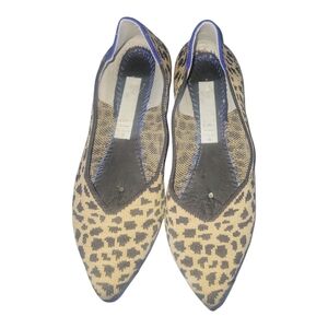 Rothy's The Point Leopard Cheetah Print Women's Ballet Flat  Shoes Size W7.5